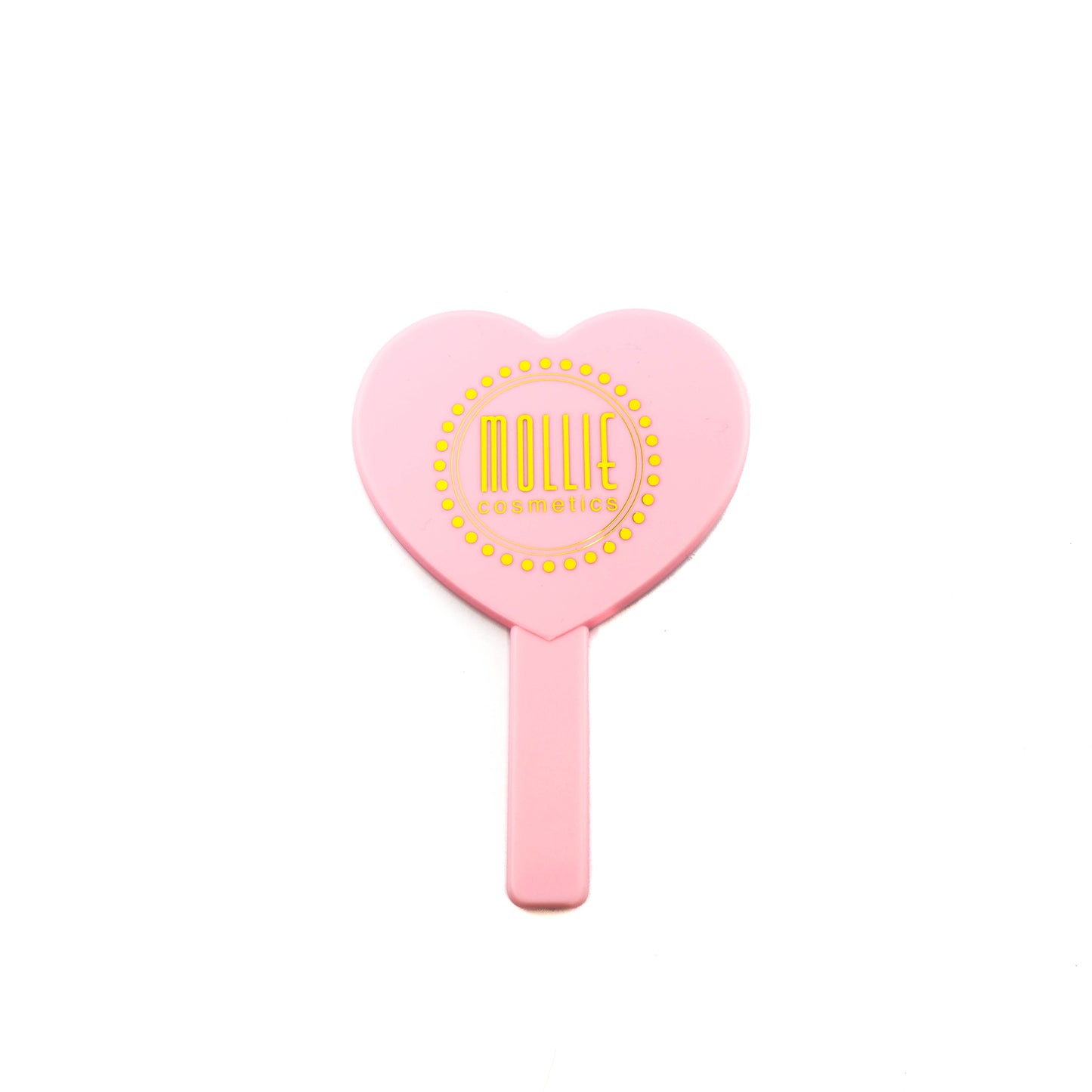 Pink Handheld Heart Mirror