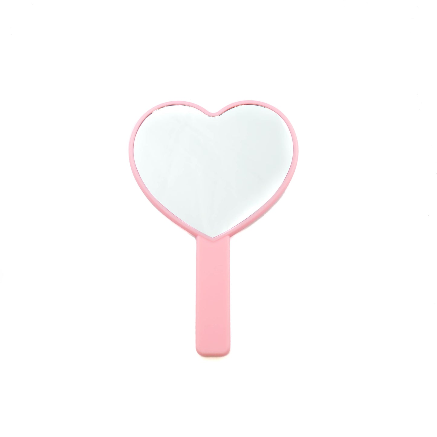 Pink Handheld Heart Mirror