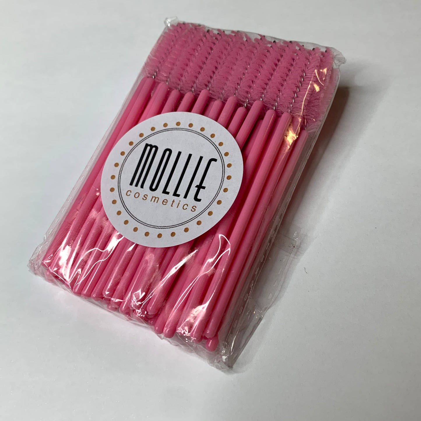 50x Light Pink Disposable Mascara Wands