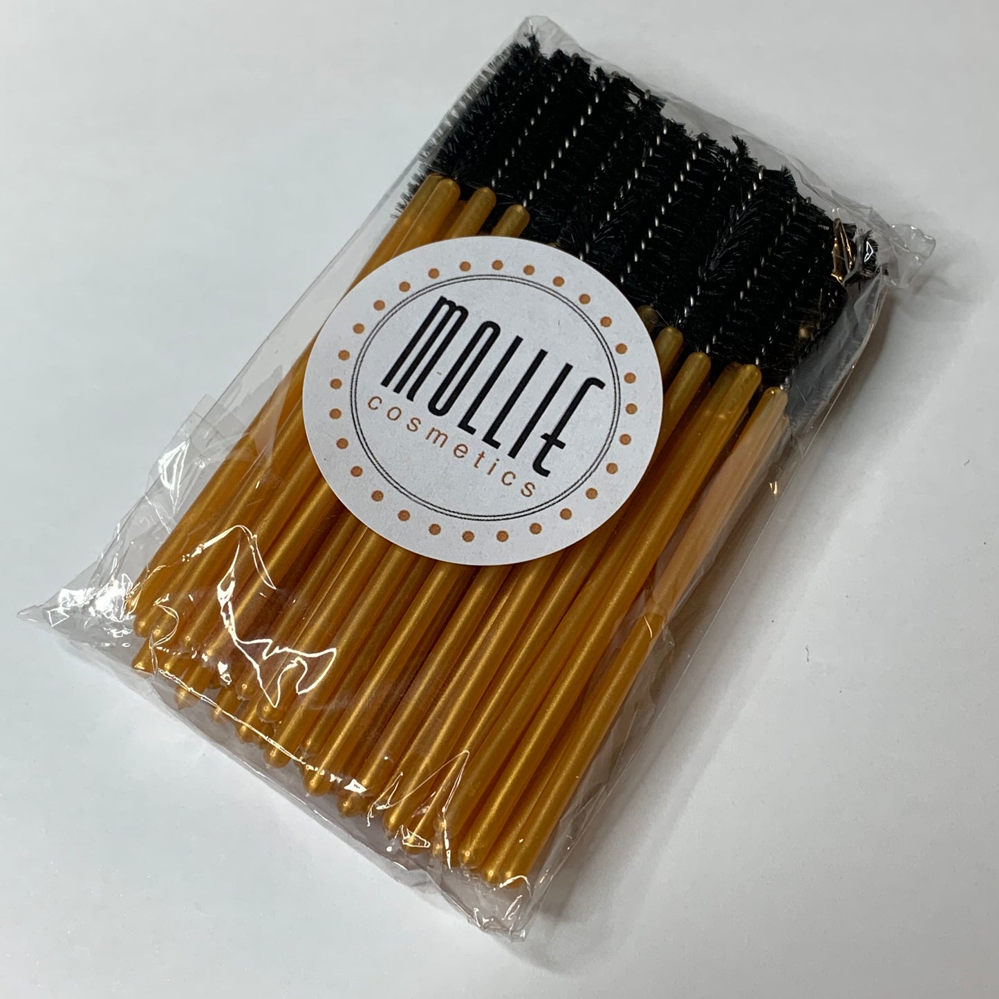 50x Gold & Black Disposable Mascara Wands