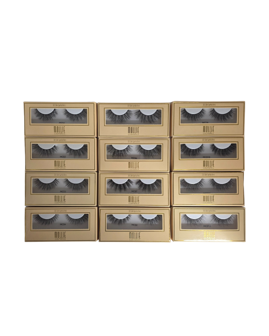 3D Silk Eyelash Collection - 12 Pairs