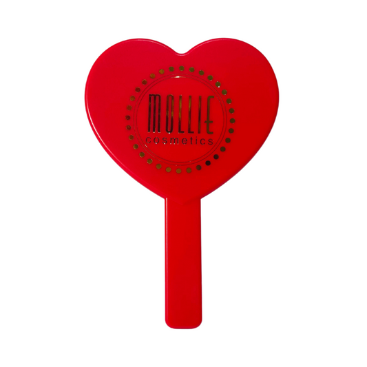 Red Heart Handheld Mirror