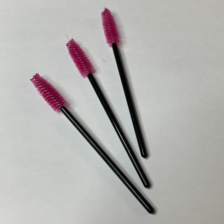50x Black & Pink Disposable Mascara Wands