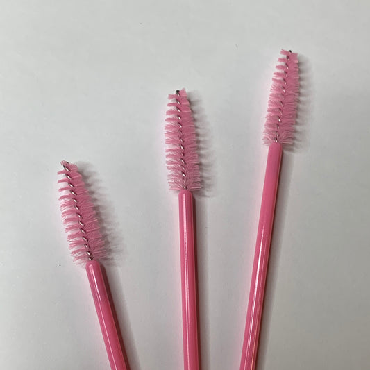 50x Light Pink Disposable Mascara Wands