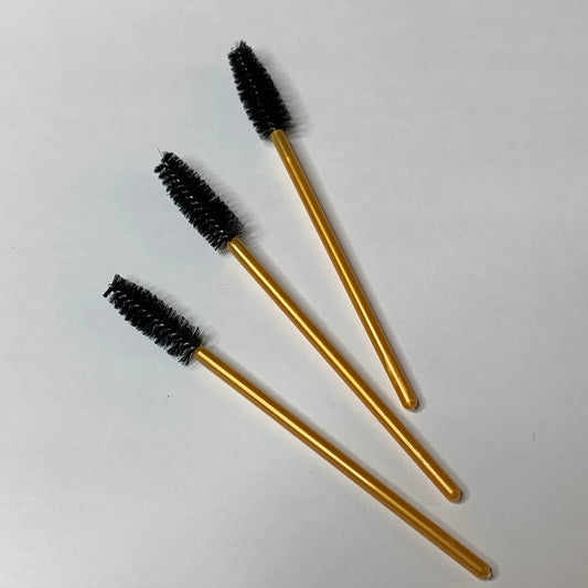 50x Gold & Black Disposable Mascara Wands